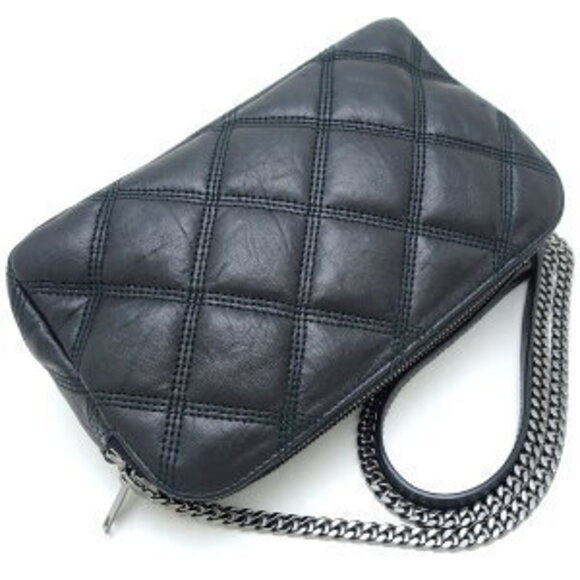 SAINT LAURENT PARIS Becky Shoulder Bag Leather Black - Picture 3 of 9